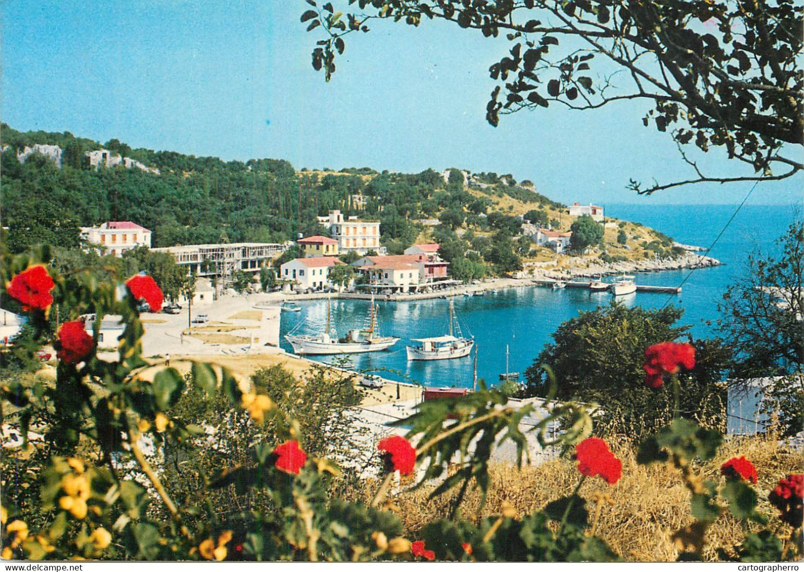 Navigation Sailing Vessels & Boats Themed Postcard Corfu Harbour - Sailing Vessels