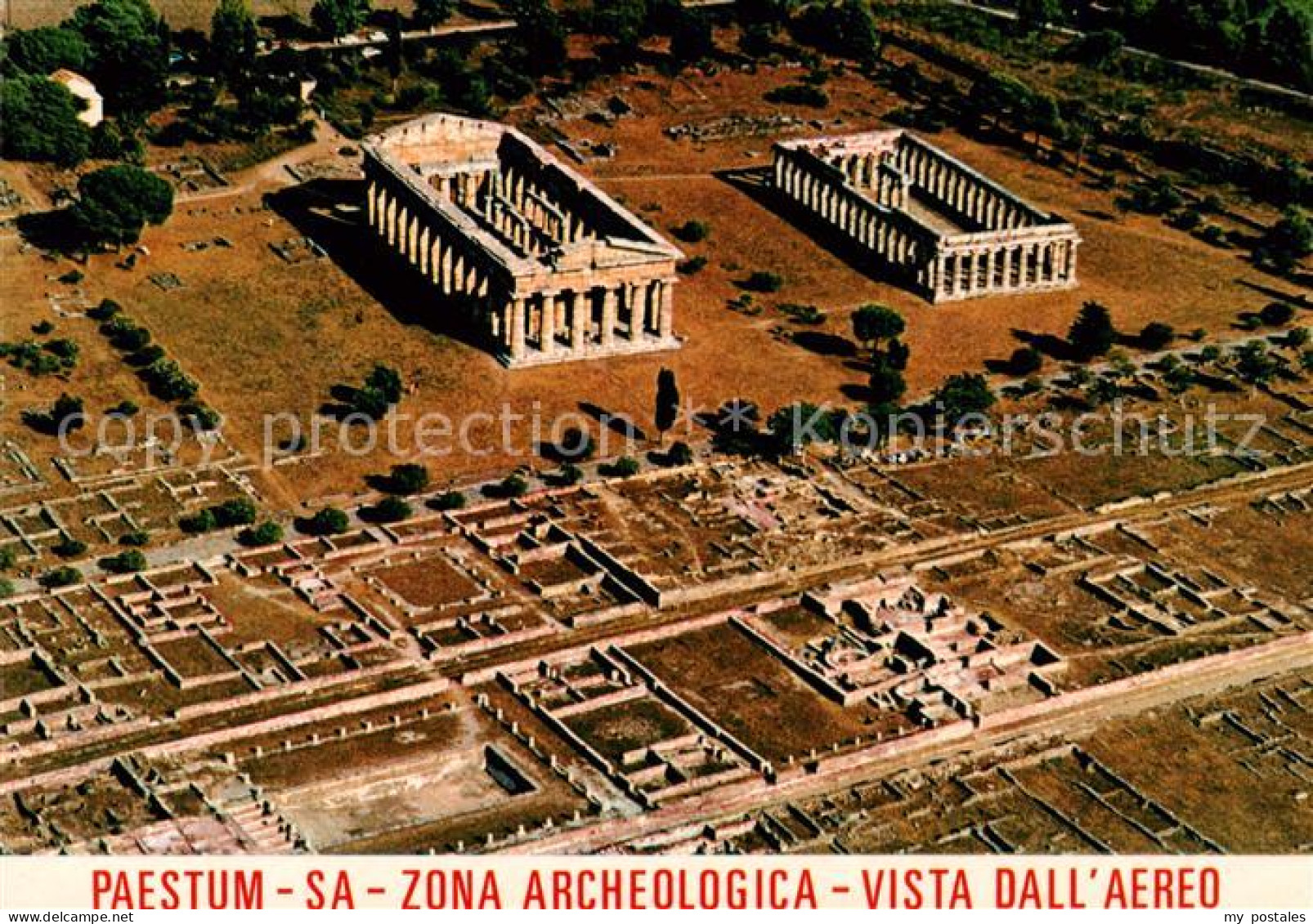 73788958 Paestum Pestum Capaccio IT Zona Archeologica Vista Dall Aereo Antike St - Andere & Zonder Classificatie