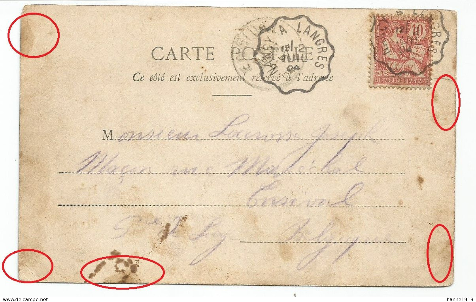 Vittel Grand Hotel De L' Etablissement Cachet 1904 Nancy à Langres France Htje - Vittel