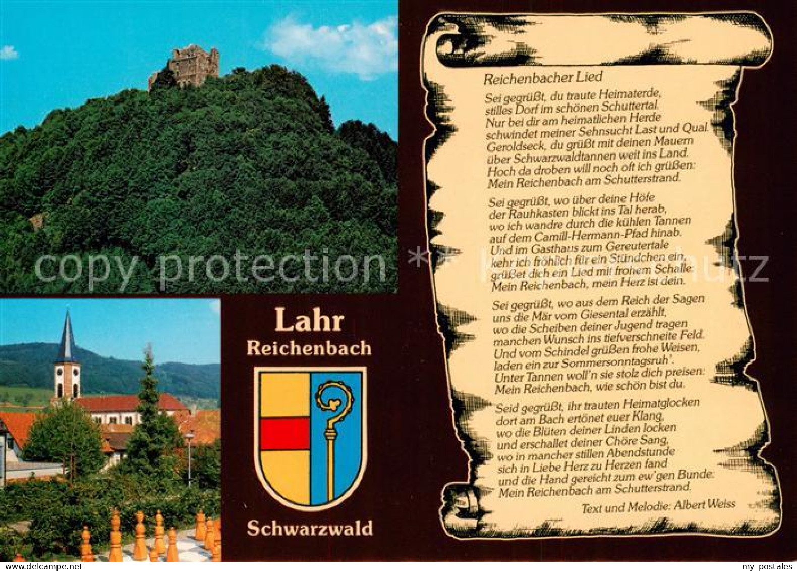 73788957 Reichenbach Lahr Burgruine Kirche Wappen Reichenbacher Lied Reichenbach - Lahr