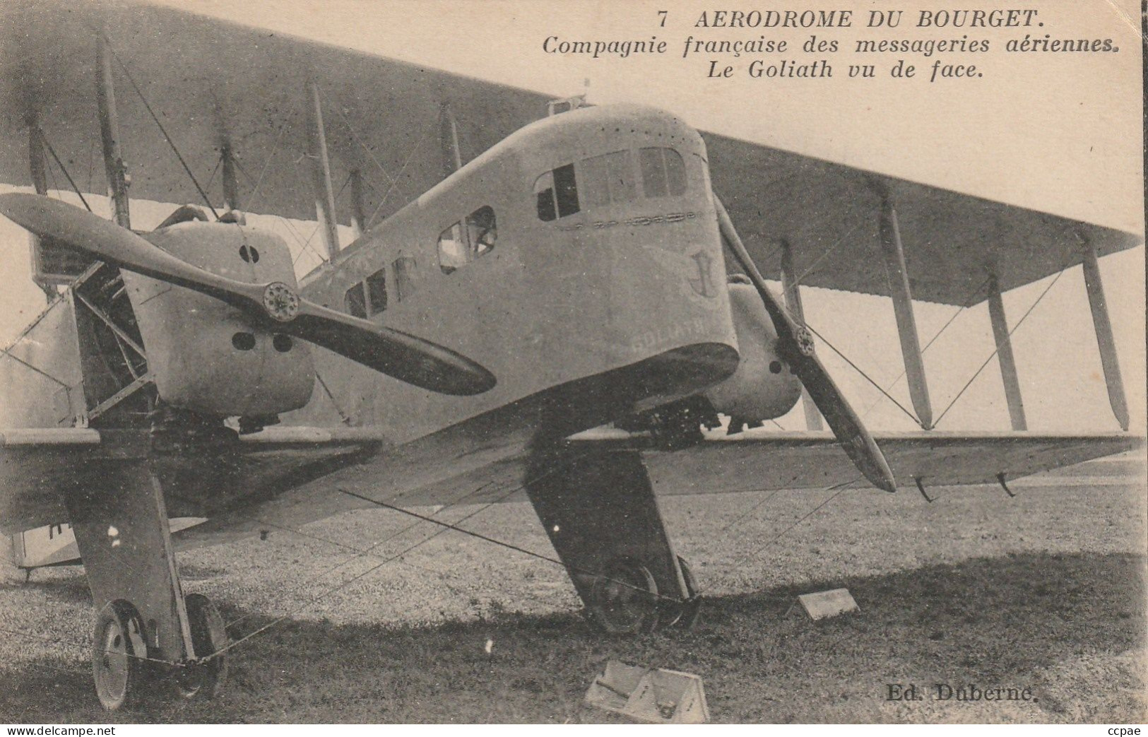 Aérodrome Du Bourget - Compagnie Française Des Messageries Aériennes - Le Goliath Vu De Face - Aerodrome