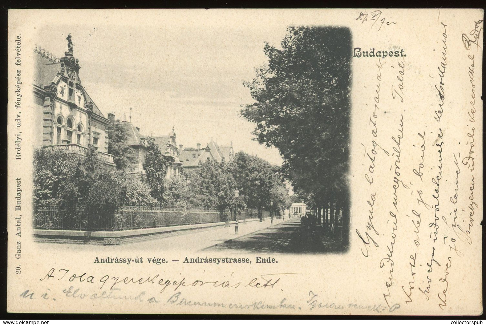 BUDAPEST 1901 Vintage Postcard - Hongrie