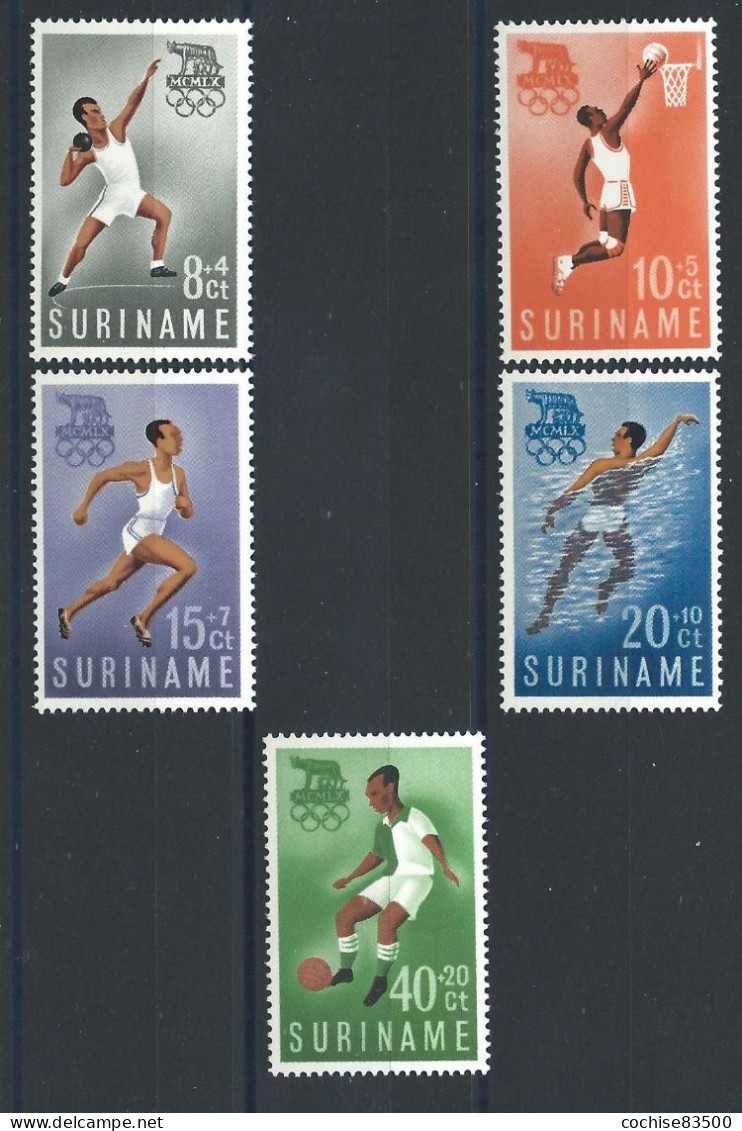 Suriname N°336/40** (MNH) 1960 - J.O De Rome - Surinam