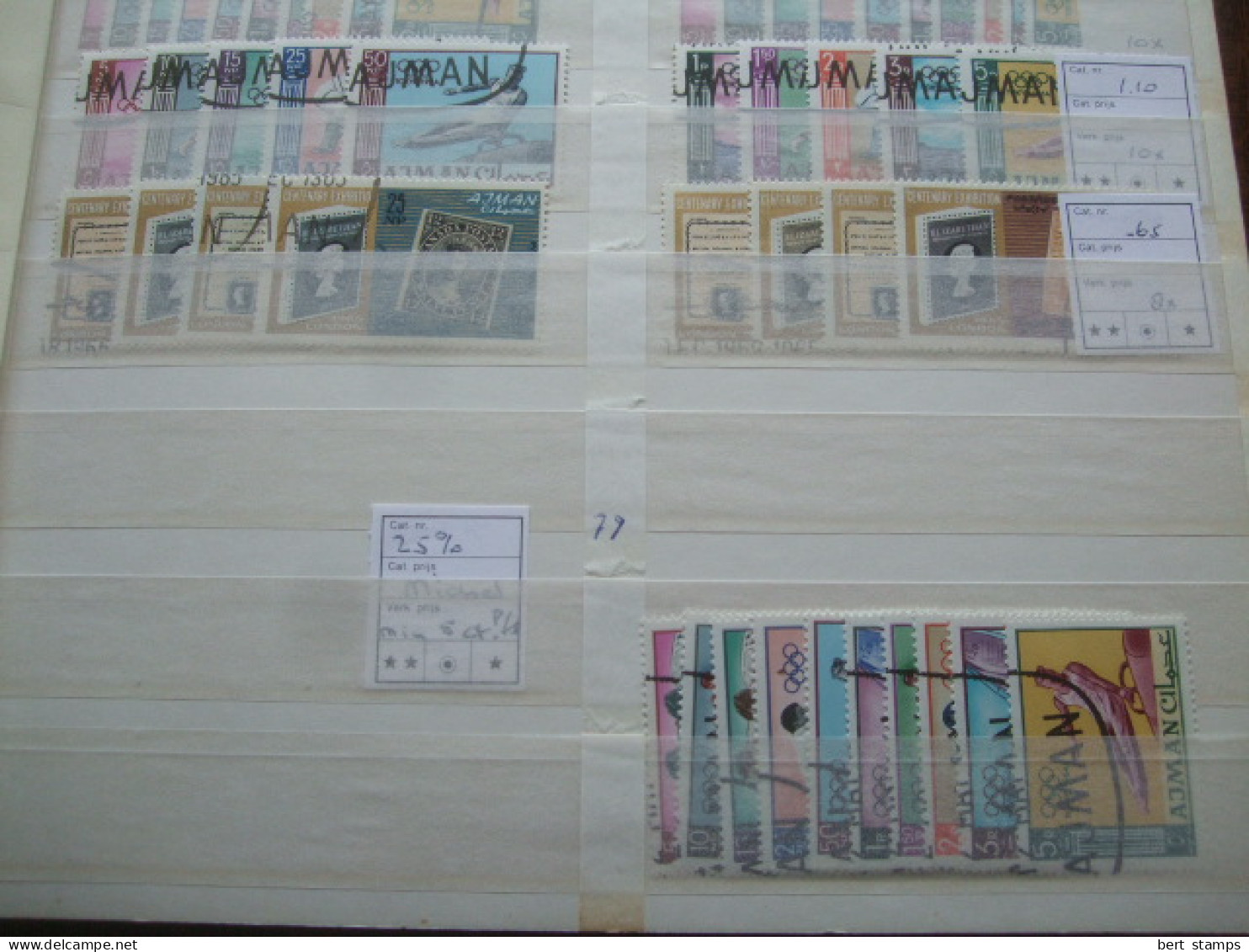 Stockbook  With Ajman En Emiraten - Collections (with Albums)