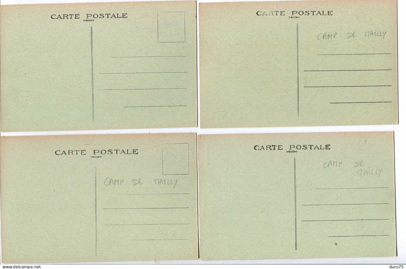 LOT 4 CP CAMP DE MAILLY * Au Repos / 155 Long Schneider / Canon De 32 Cm Glissement / Canon De 370 A.L.V.F. * Nieps Edi - Caserme