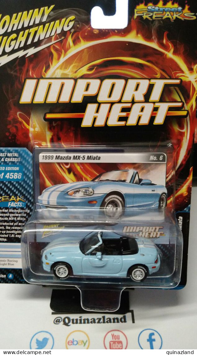 Johnny Lightning Street Freaks Import Heat 1999 Mazda MX-5 Miata (NG33) - Otros & Sin Clasificación