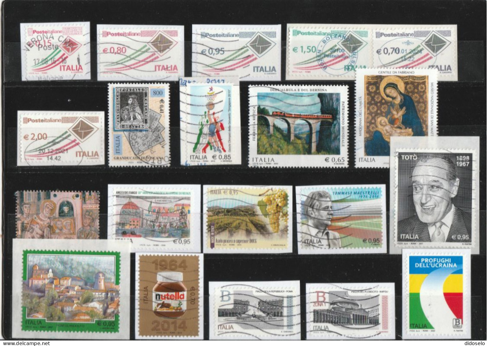 Italy - Lot Of Used Stamps / On Paper / Self Adhesive - 2011-20: Afgestempeld