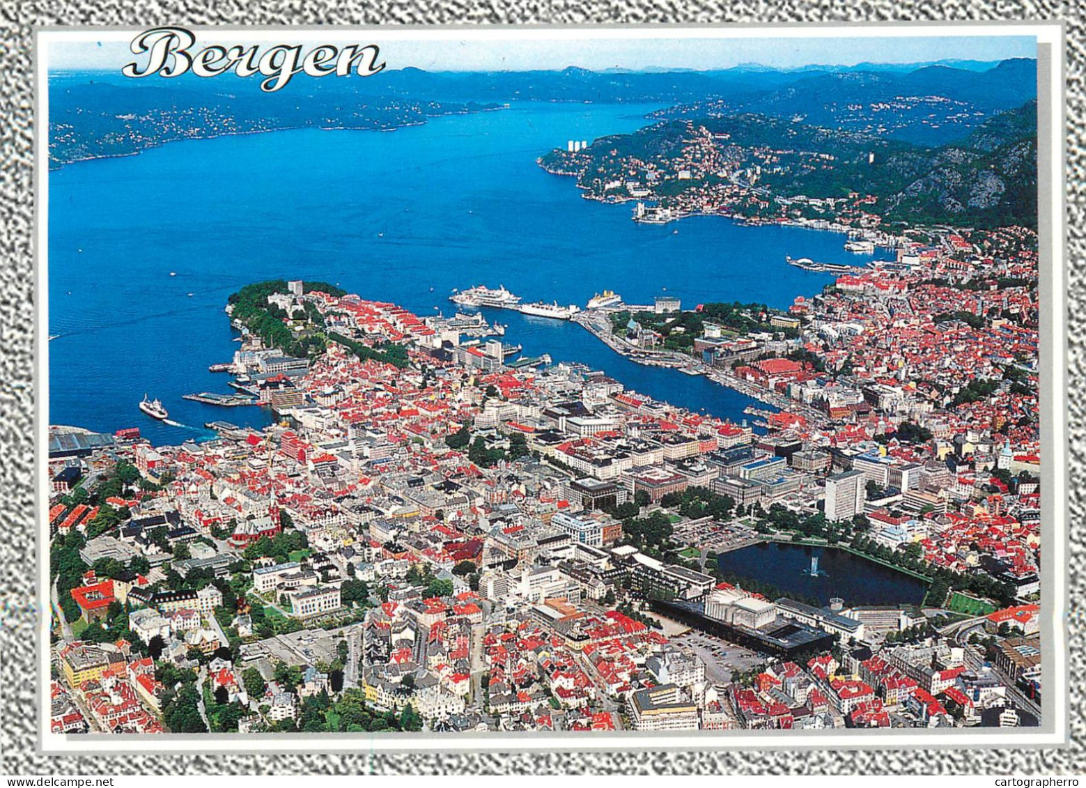 Navigation Sailing Vessels & Boats Themed Postcard Norway Bergen Harbour - Sailing Vessels