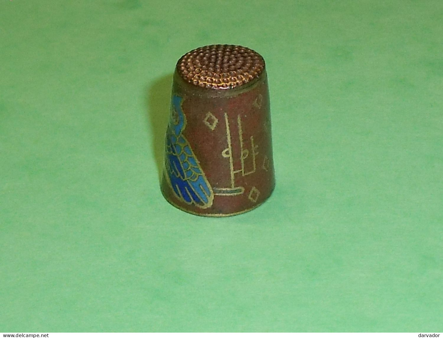 TB110C / Dé /Dés à Coudre / Animaux : Oiseau , Chouette  , Hibou  ( Métal ) - Thimbles