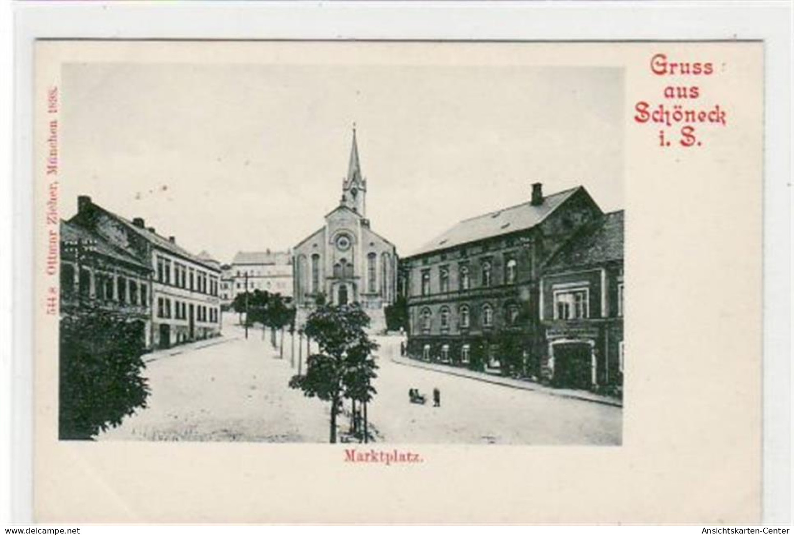 39039005 - Schoeneck Mit Marktplatz. Ungelaufen Um 1900 Ecken Mit Albumabdruecken, Sonst Gut Erhalten - Other & Unclassified