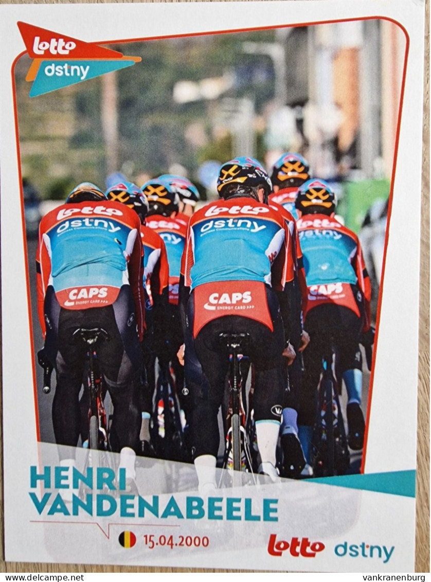 Card Henri Vandenabeele - Team Lotto Dstny - 2024 - Belgium - Cycling - Cyclisme - Ciclismo - Wielrennen - Wielrennen