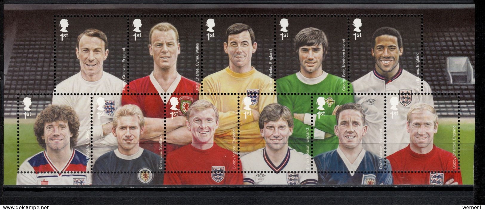 UK England, Great Britain 2013 Football Soccer Players, 150 Year Of Organized Football Sport Sheetlet MNH - Neufs