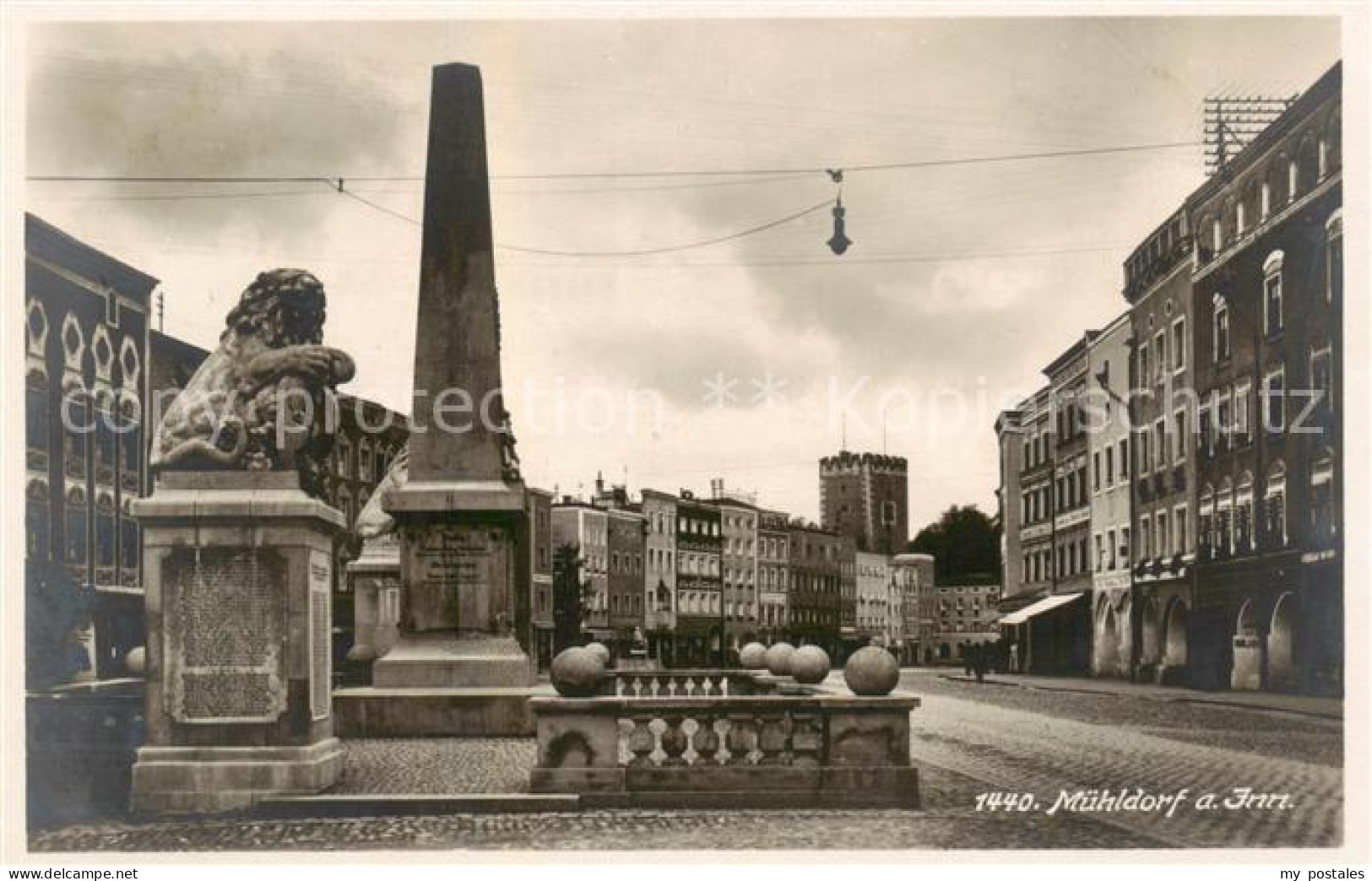 73788828 Muehldorf  Inn Teilansicht M. Denkmal  - Sonstige & Ohne Zuordnung