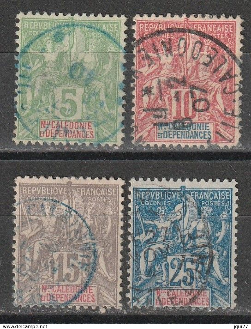 Nouvelle-Calédonie N° 59, 60, 61, 62 - Used Stamps