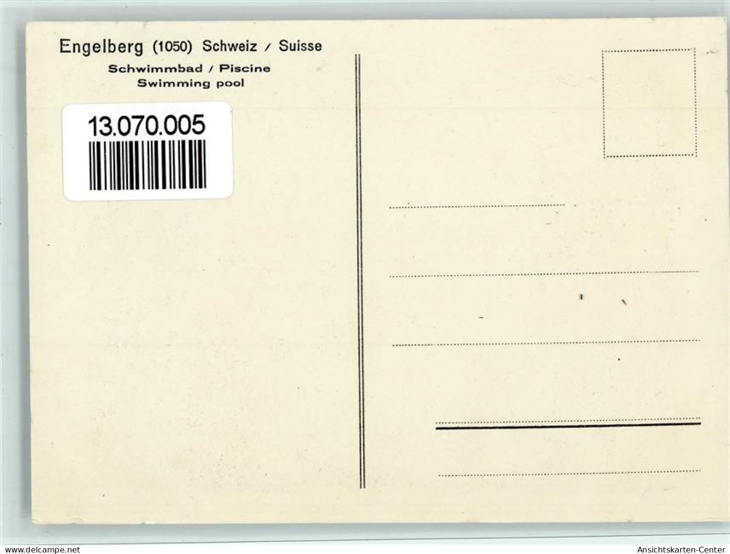 13070005 - Engelberg - Autres & Non Classés