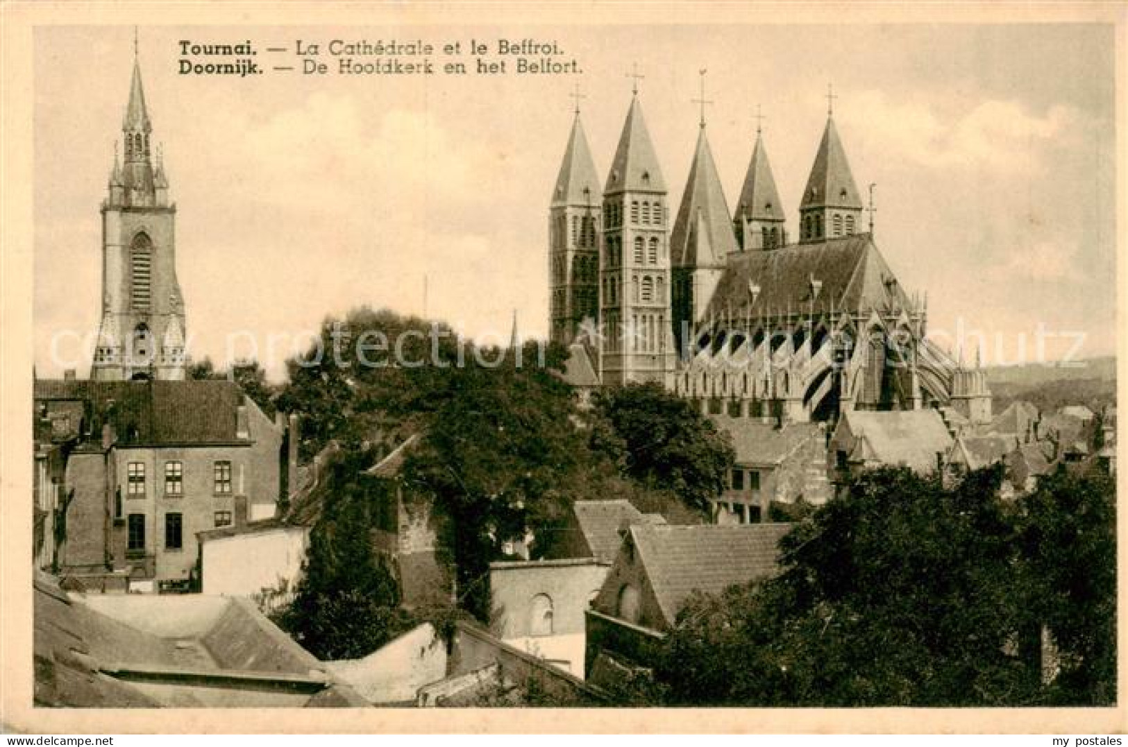 73788806 Tournai Belgie La Cathedrale Et Le Beffroi  - Andere & Zonder Classificatie