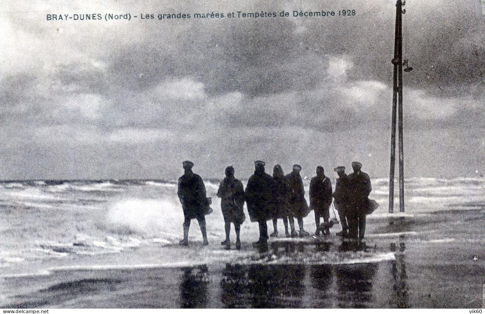 59  BRAY DUNES  LES GRANDES MAREES DE 1928 - Bray-Dunes