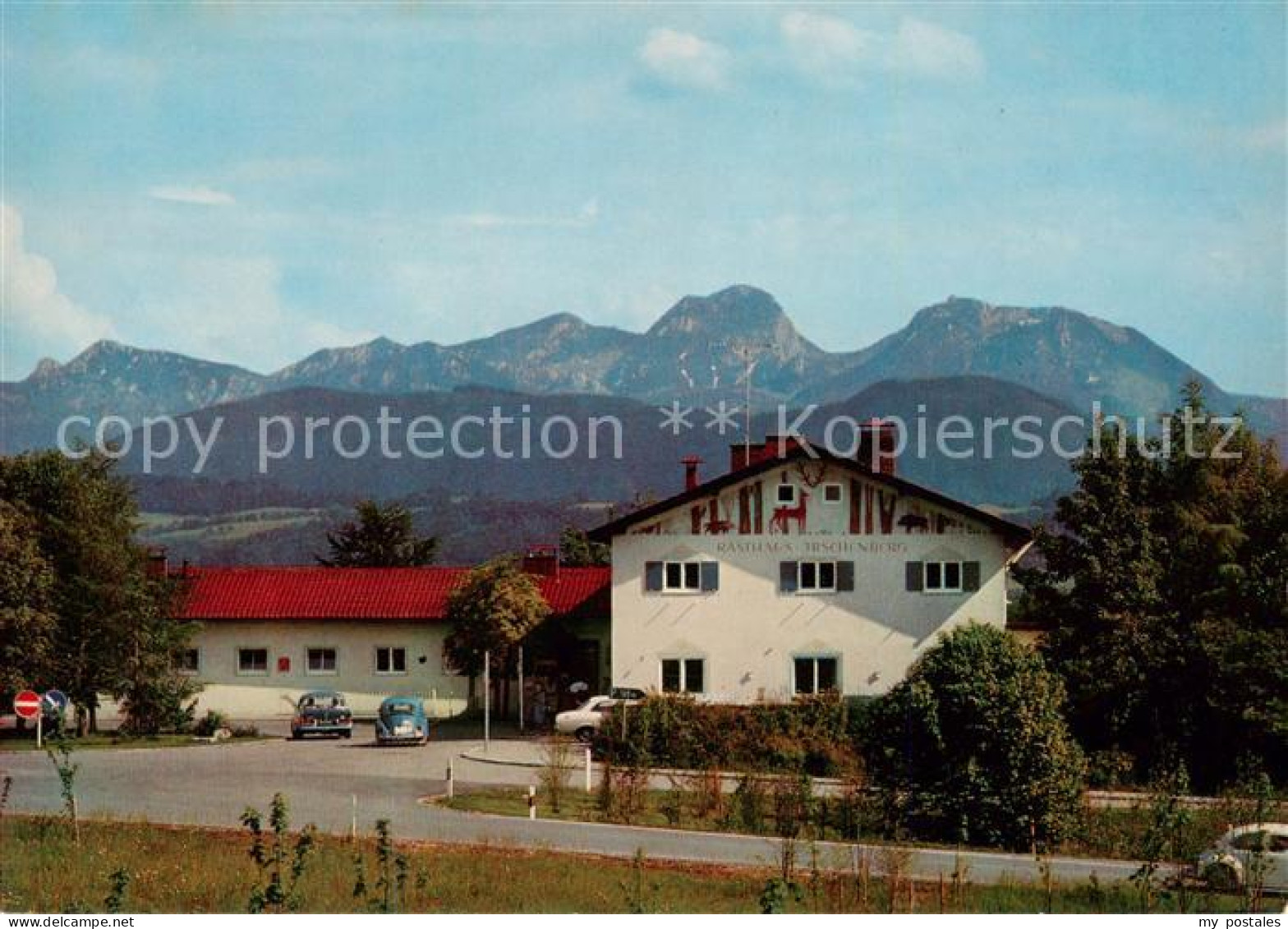 73788750 Irschenberg Autobahn Rasthaus Mit Blick Zum Wendelstein Irschenberg - Sonstige & Ohne Zuordnung