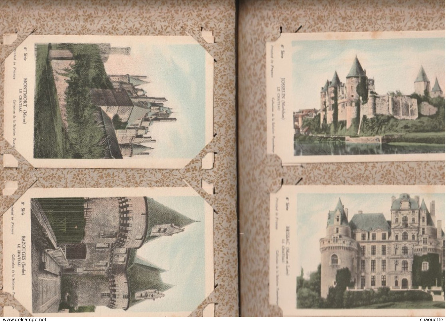 Vieil Albun De Cpa Theme Chateaux...contenant 96 Cartes0poids 760 Gr...frais Tarif Poste - Castles