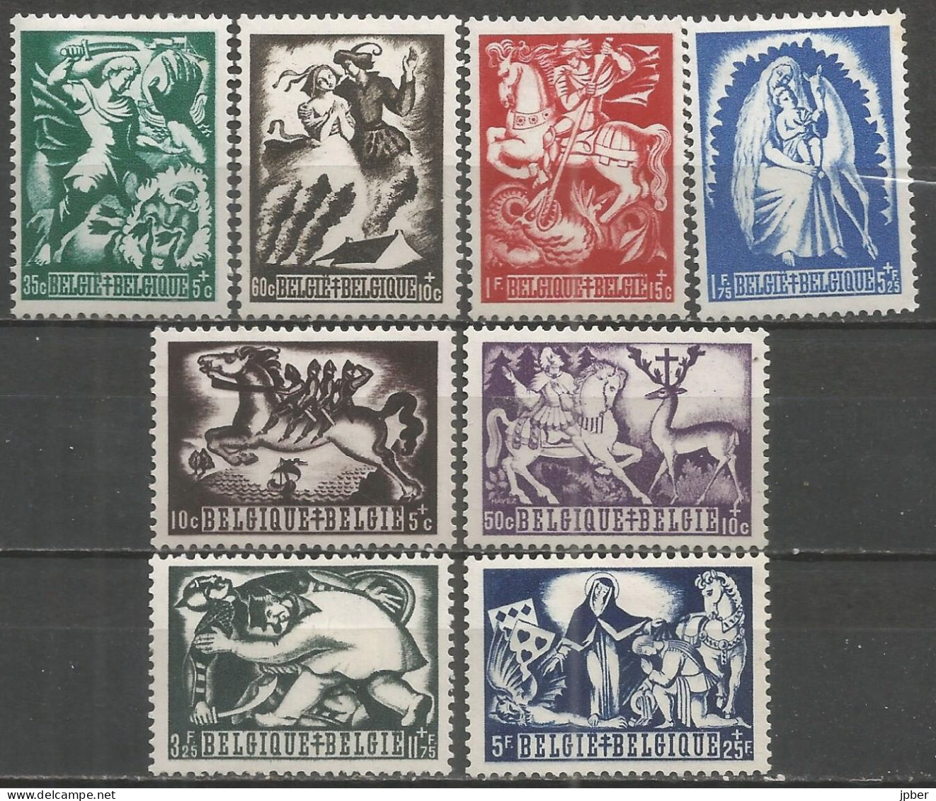 Belgique - Légendes Belges N°653 à 660 * - Unused Stamps