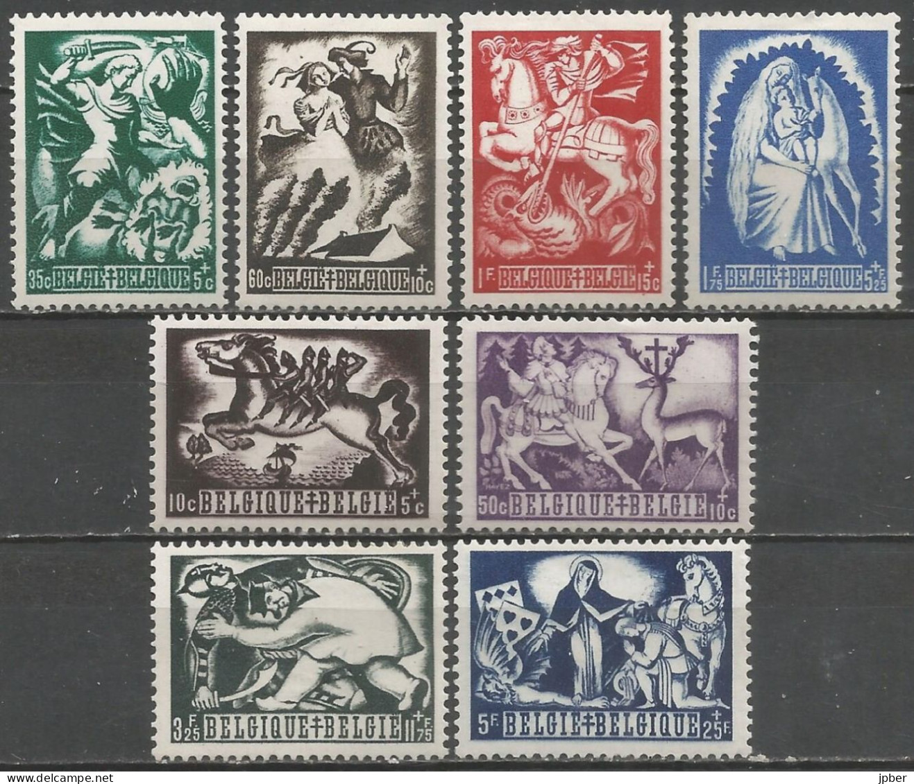 Belgique - Légendes Belges N°653 à 660 * - Unused Stamps