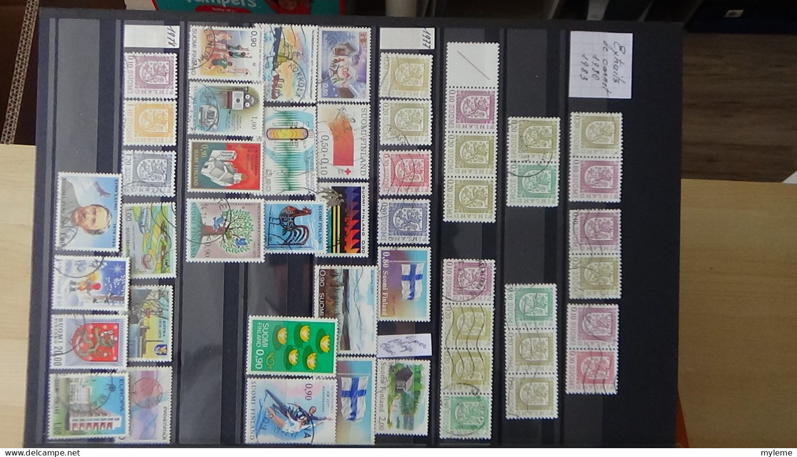 BF43 Bel ensemble de timbres de divers pays dont bloc N° 3 ** signé (1 adhérence en haut) voir scan. Cote 800 euros