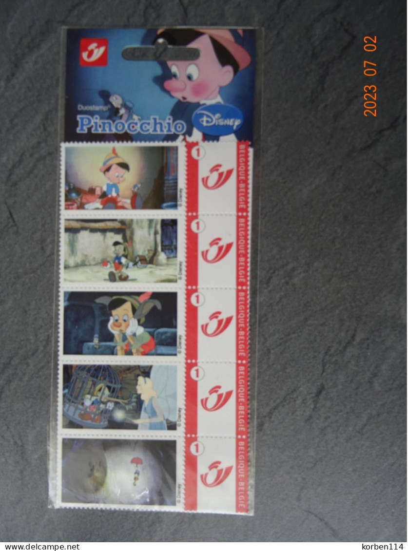 DISNEY    "  PINOCCHIO  "    DUOSTAMP NOG IN DE BLISTER - 1997-… Permanent Validity [B]