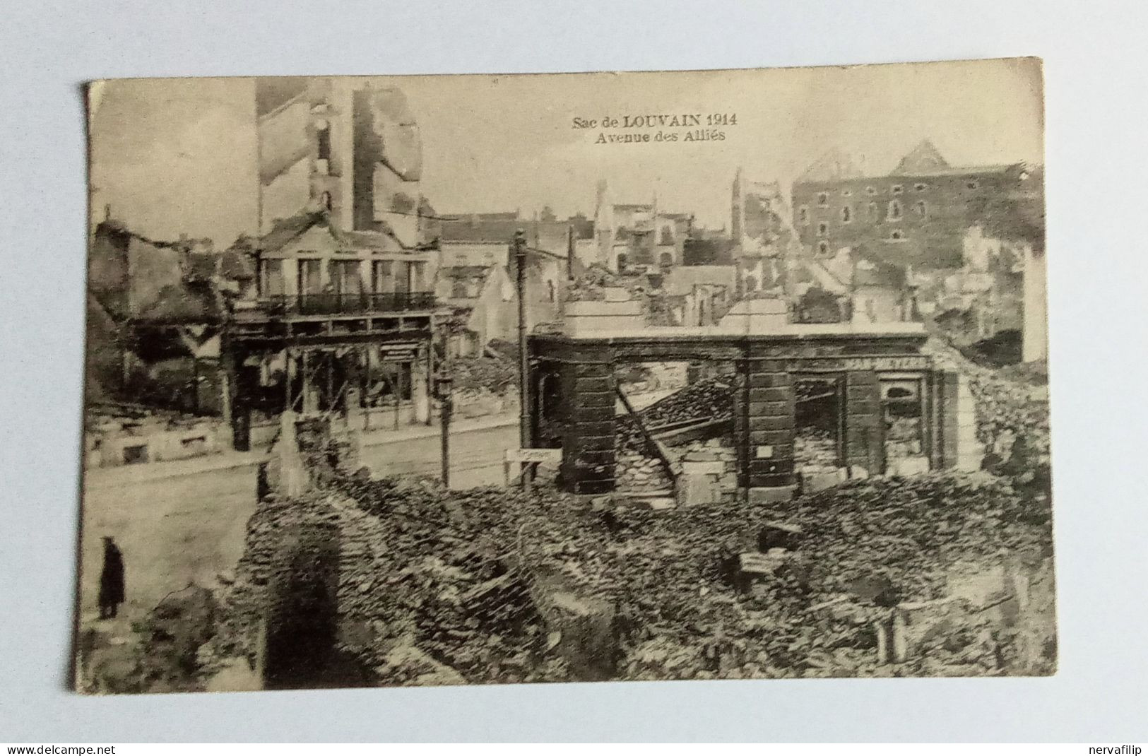 Sac De Louvain 1914.  Avenue Des Alliés.  Première Guerre Mondiale. Eerste Wereldoorlog. - Leuven