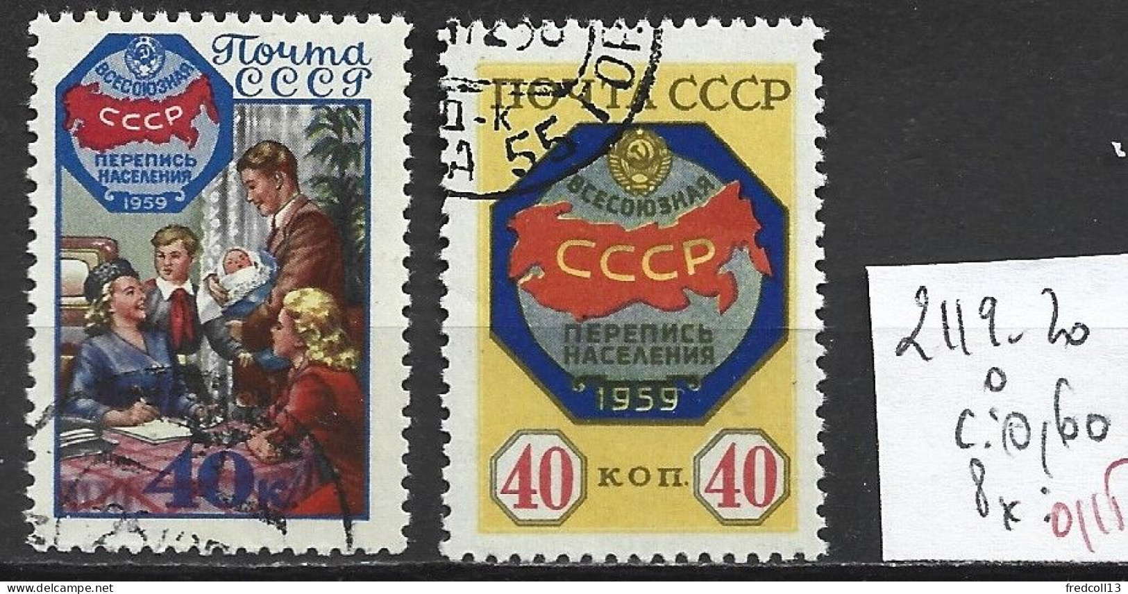 RUSSIE 2119-20 Oblitérés Côte 0.60 € - Usati