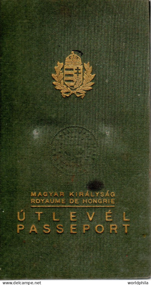 Hungary / Ungarn 1937  History Travel Document, Europe, 3 Revenue Stamps. +1932,3 2 Italy Visit Documents - Historische Documenten