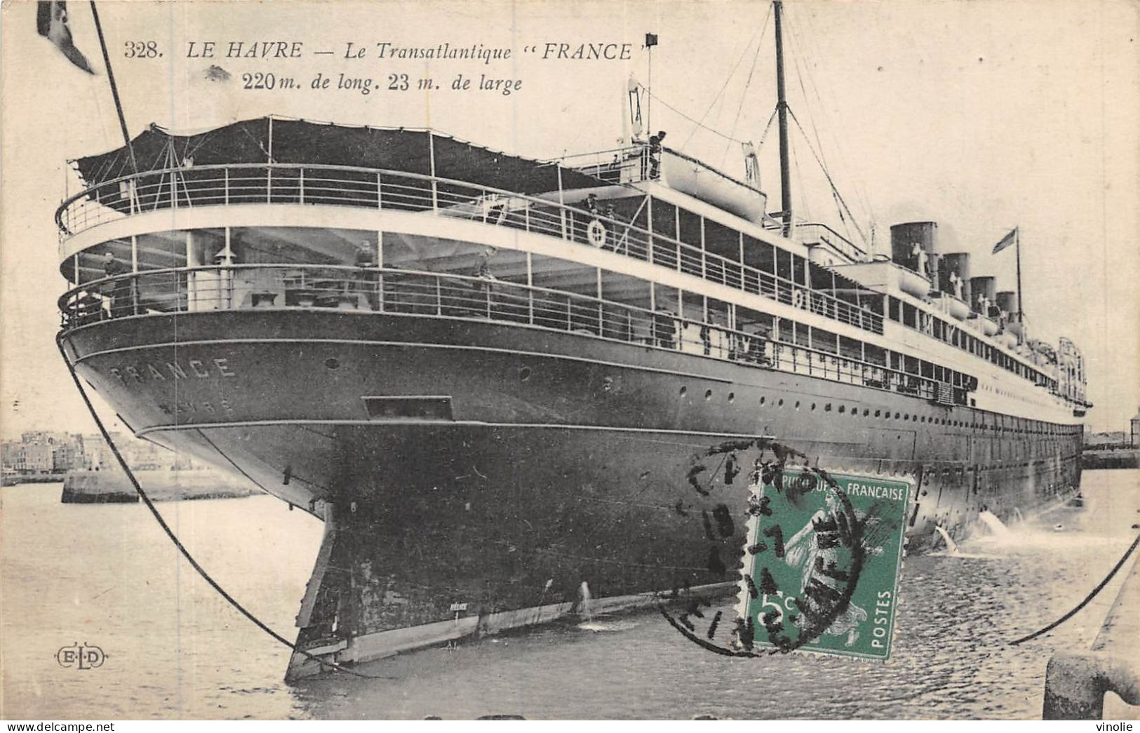 24-5250 :   TRANSATLANTIQUE. SALON DE "FRANCE"  LE HAVRE - Dampfer