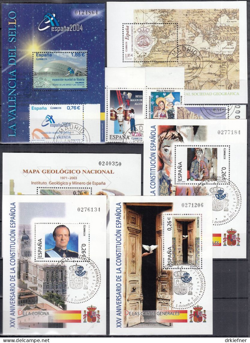SPANIEN  3813-3825, 3834-3864, 3873-3909, Gestempelt, Aus Jahrgang 2003 - Used Stamps