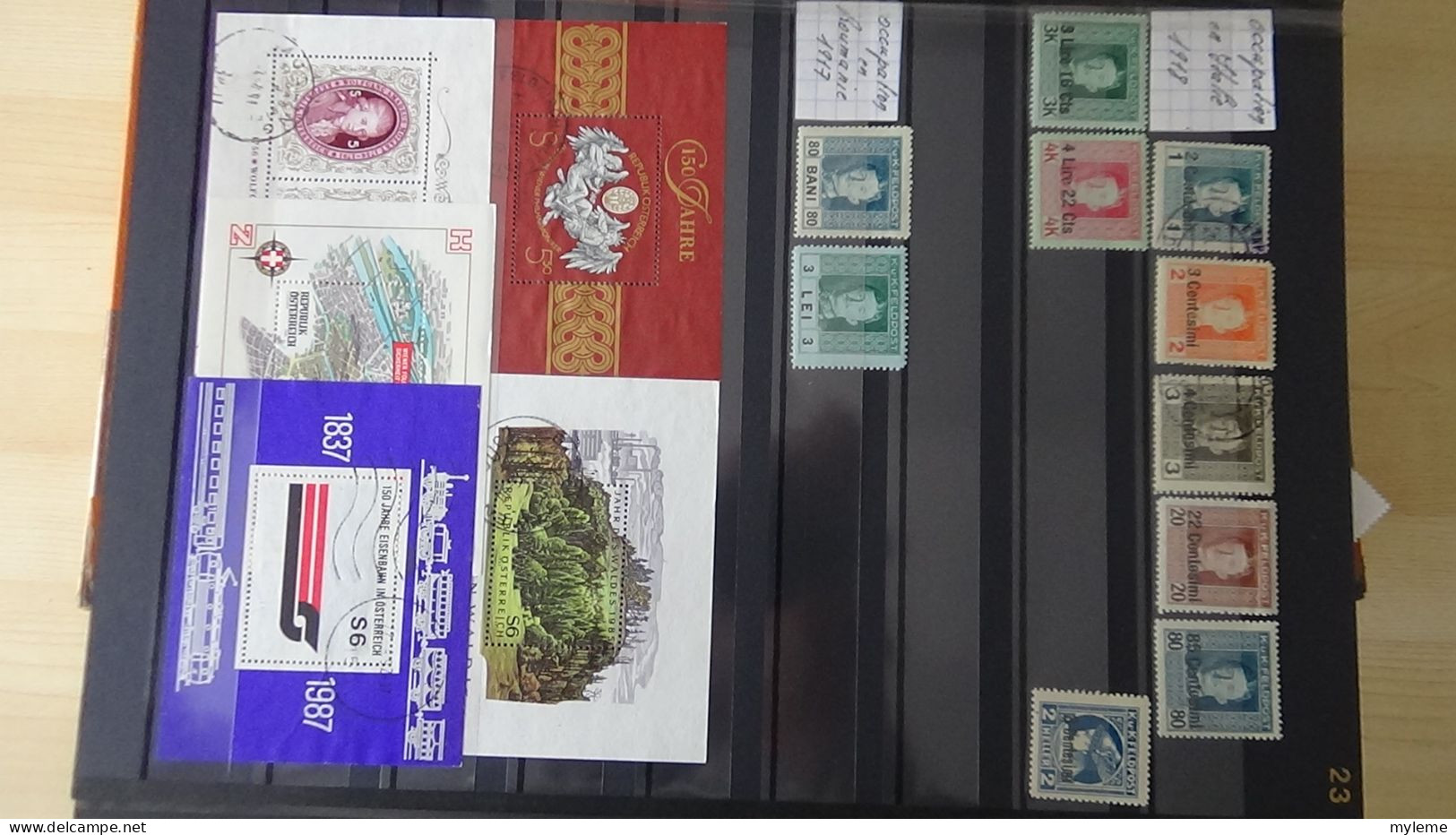 BF44 Bel ensemble de timbres de divers pays dont PA 15 * signé  voir scan. Cote 800 euros