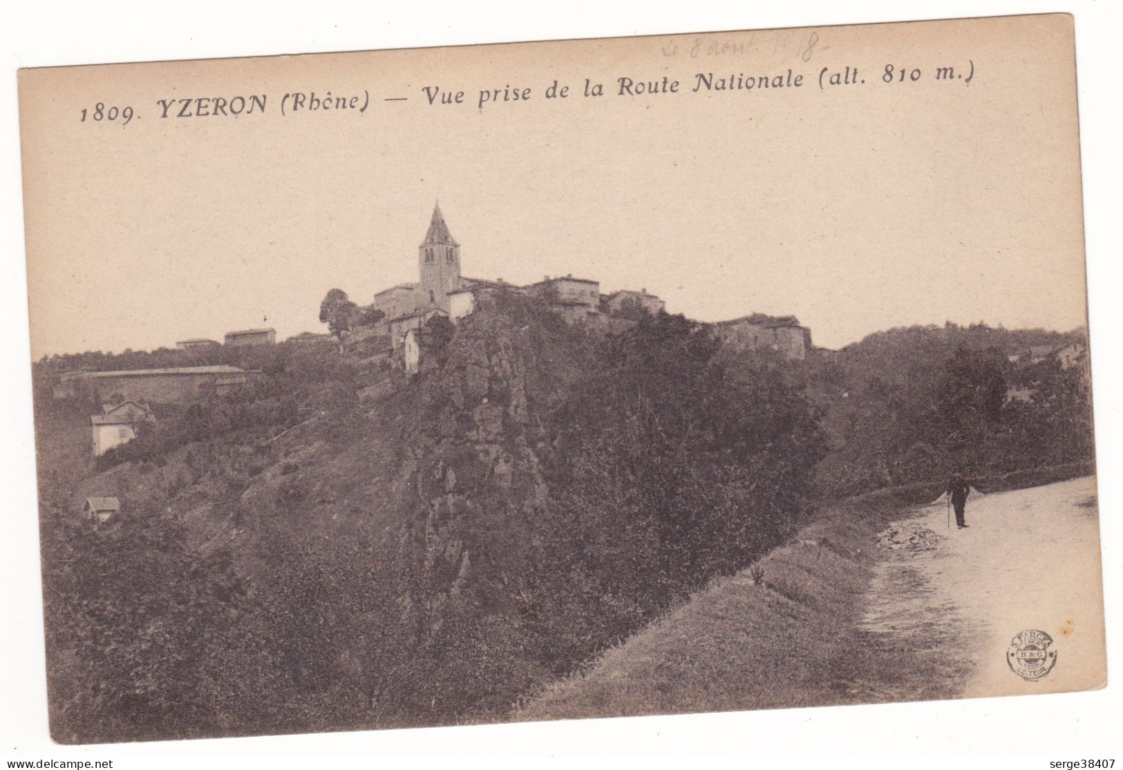 Yzeron - 1918 - Vue Prise De La Route Nationale # 2-13/8 - Autres & Non Classés