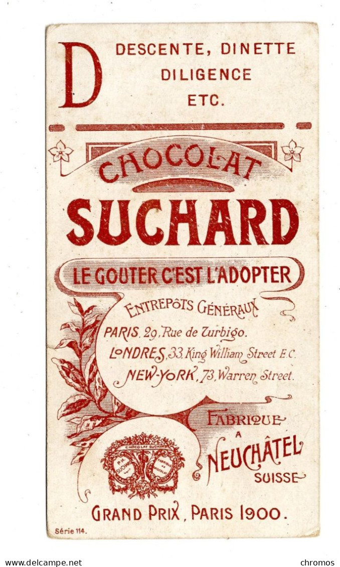 Chromo Chocolat Suchard, S 114, Alphabet, Lettre D - Suchard