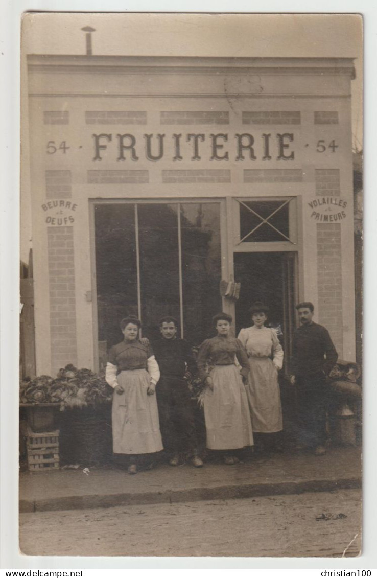 CARTE PHOTO - FRUITERIE - CREMERIE - BEURRE ET OEUFS - VOLAILLES - PRIMEURS -z 2 SCANS Z- - To Identify