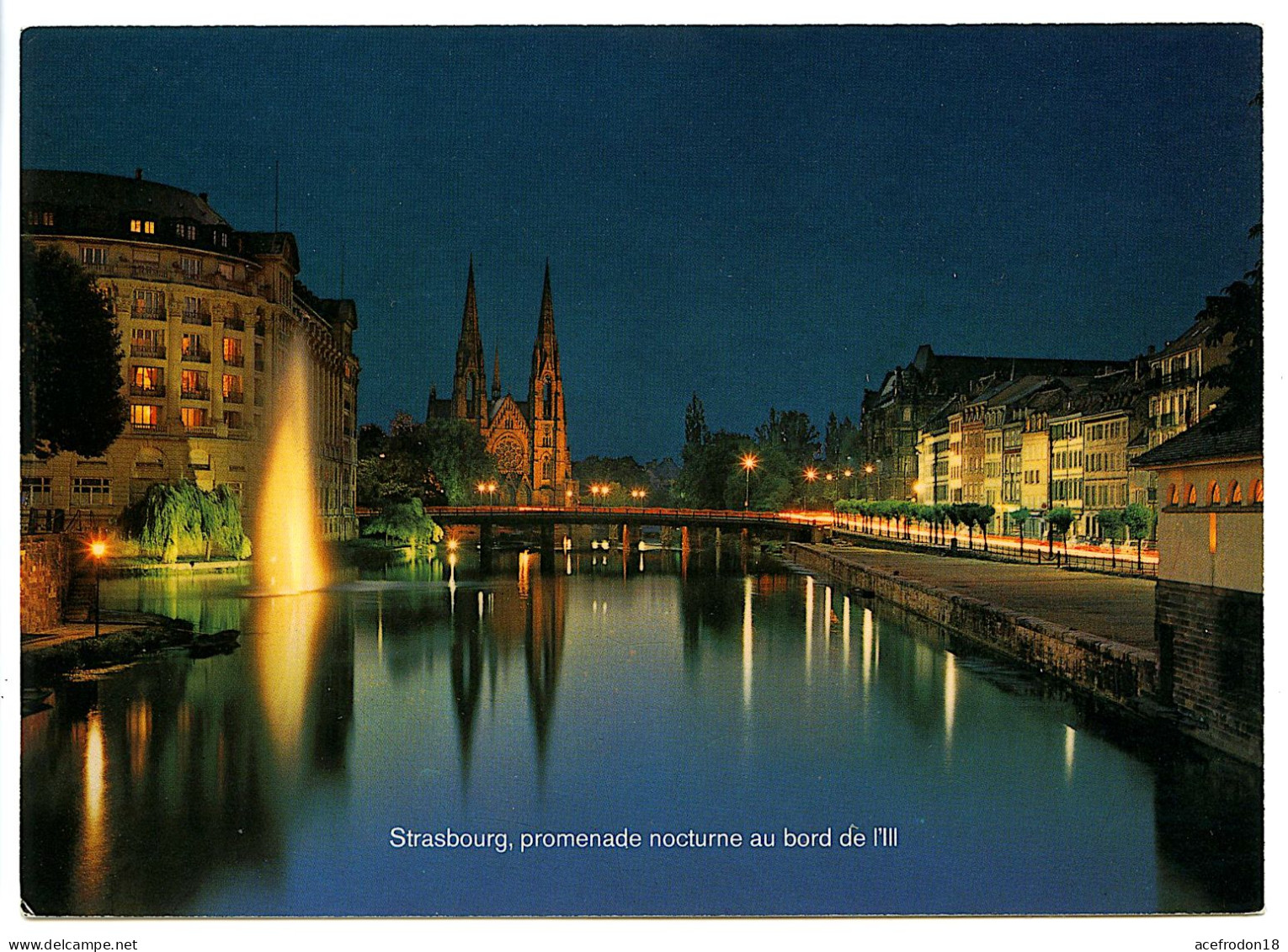 Strasbourg - Promenade Nocturne Au Bord De L'ill - Straatsburg