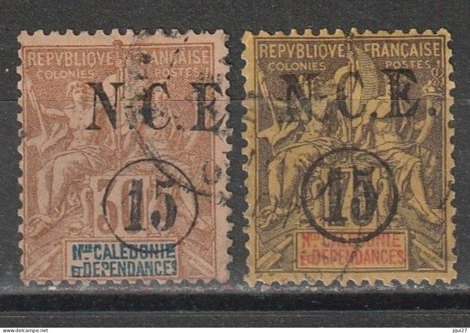 Nouvelle-Calédonie N° 56, 57 - Used Stamps