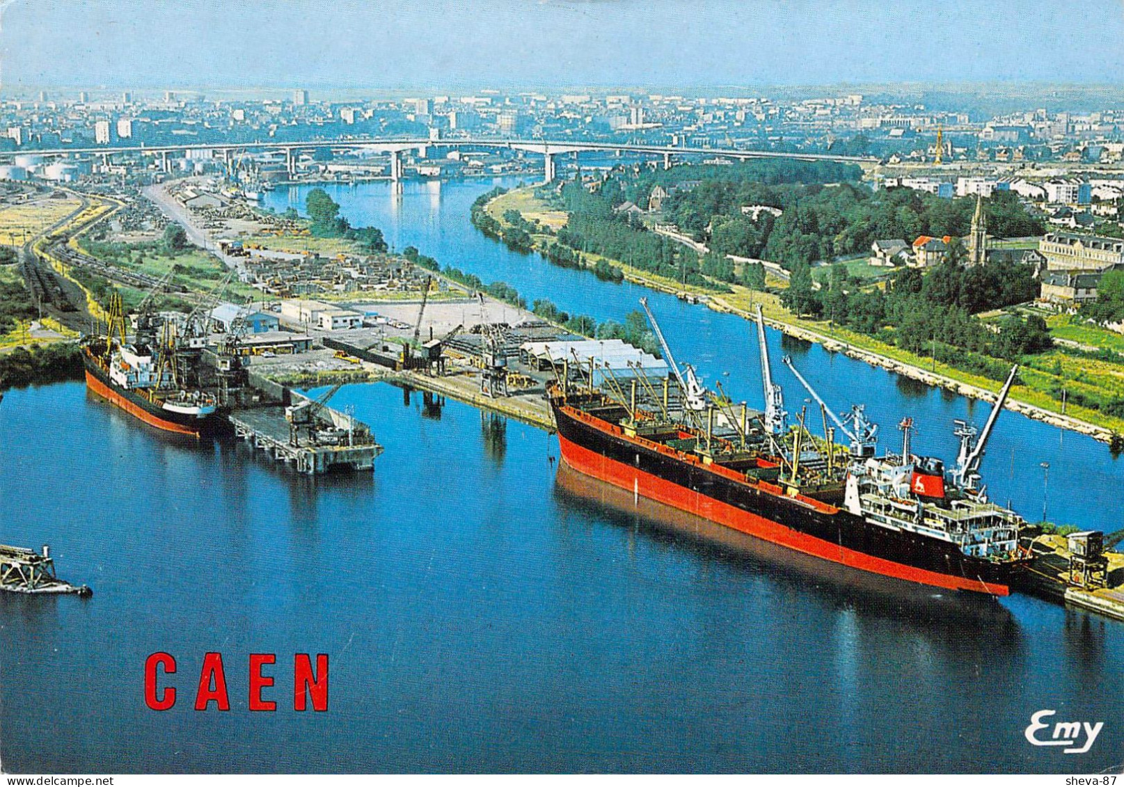 14 - Caen - Le Port - Au Second Plan, Le Viaduc De Calix - Caen