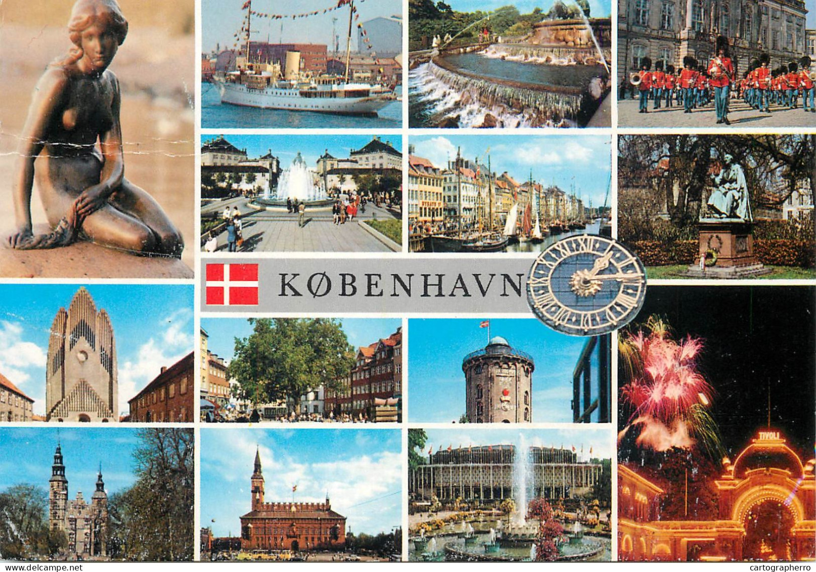 Navigation Sailing Vessels & Boats Themed Postcard Copenhagen Statue Pleasure Cruise - Segelboote