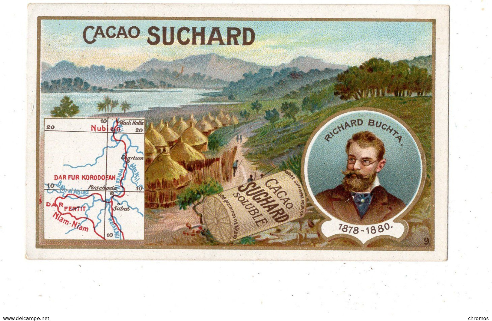 Chromo Chocolat Suchard, S 127 / 9, Serie D'exploratuers (de Rivières), Buchta, Egypte, Orient - Suchard