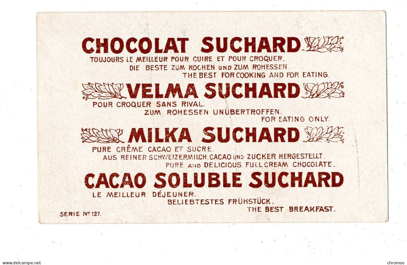 Chromo Chocolat Suchard, S 127 / 9, Serie D'exploratuers (de Rivières), Buchta, Egypte, Orient - Suchard