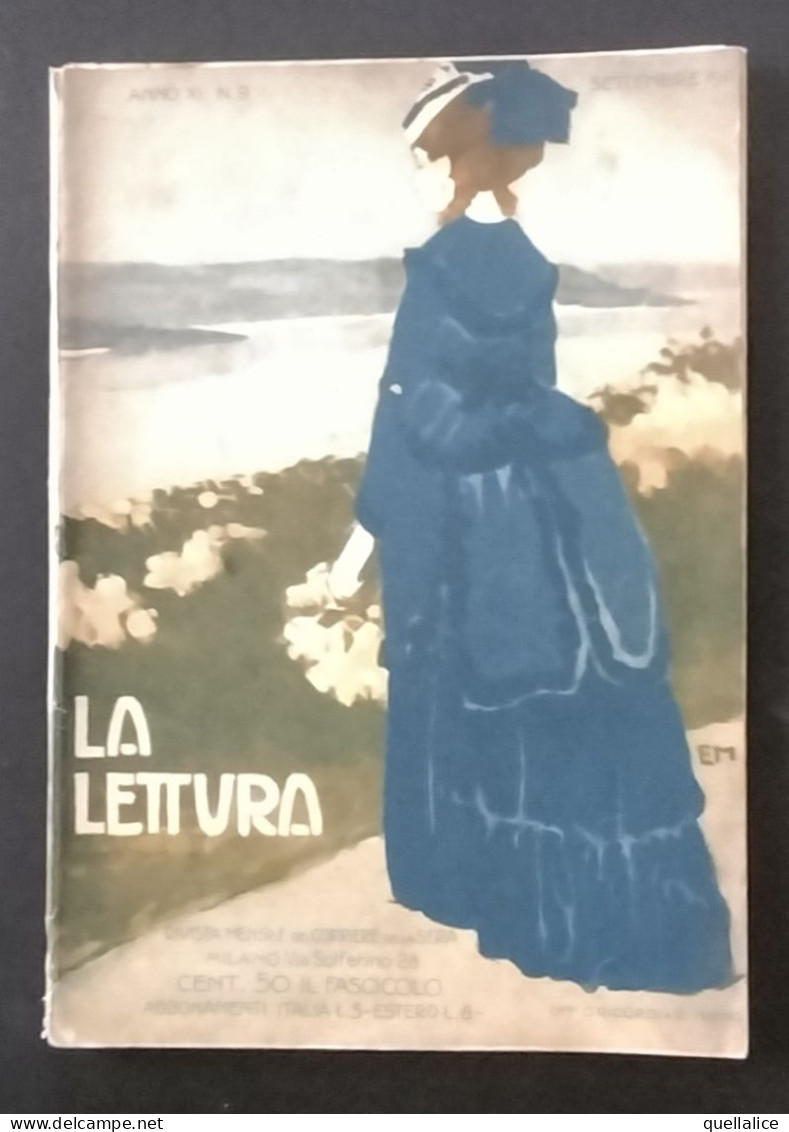 03927 "LA LETTURA - RIVISTA MENSILE ILLUSTRATA DEL CORRIERE DELLA SERA  - ANNO XI N. 9 SETTEMBRE 1911" ORIG. - Other & Unclassified