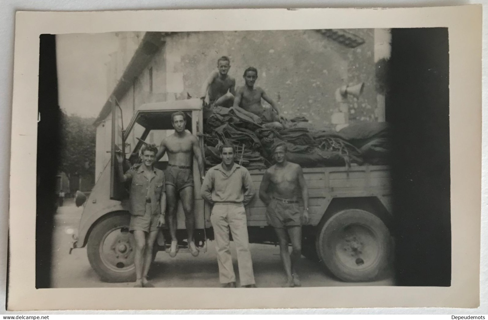 Photo Ancienne - Snapshot - Carte Photo - Militaire - Camion - Truck - Cars