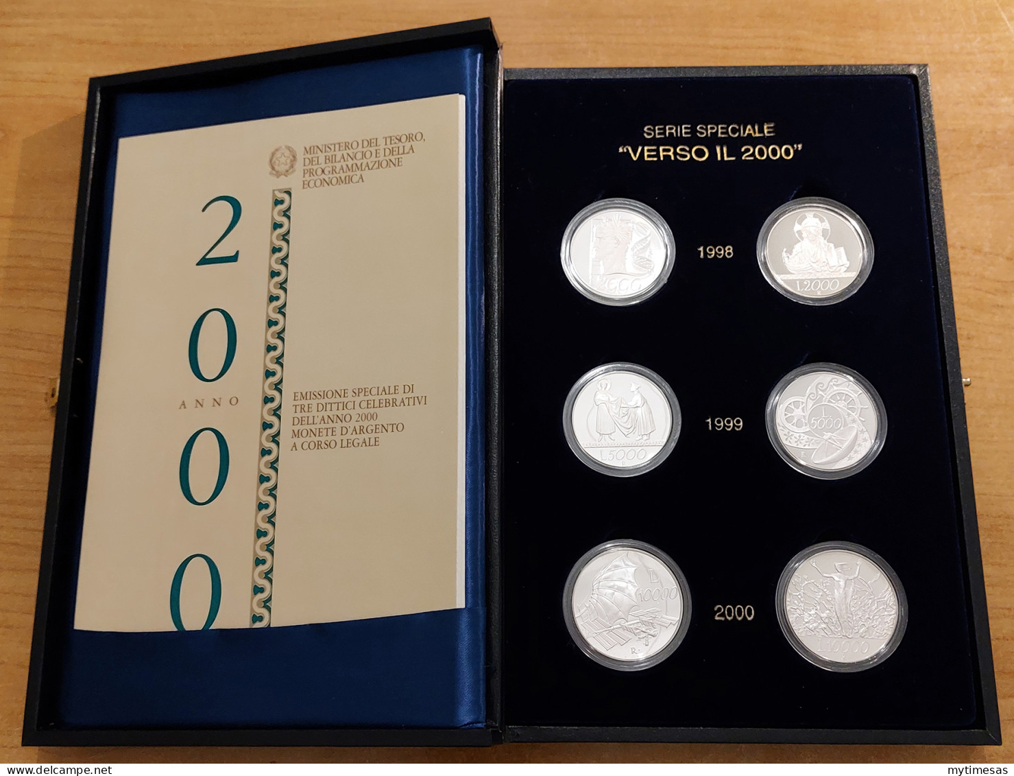 1998-2000 Italia Verso Il 2000 6 Coins In Silver Proof - Other & Unclassified