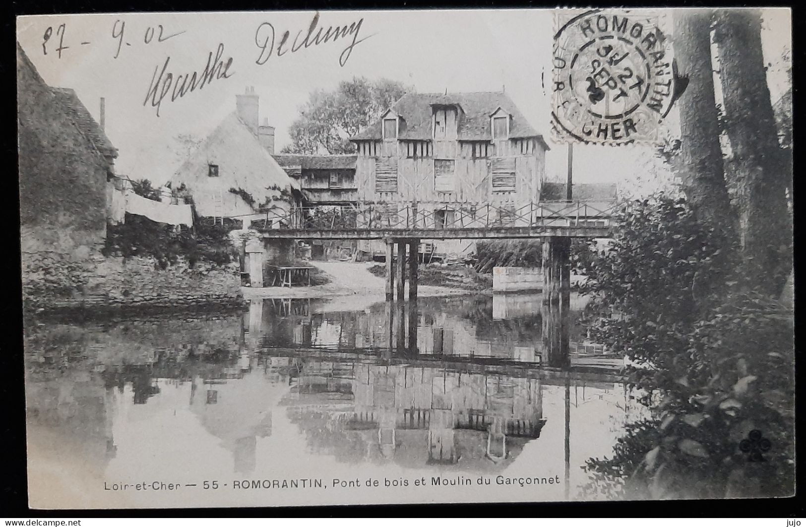 41 - ROMORANTIN - Pont De Bois Et Moulin Du Garçonnet  (précurseur) Circulée 1902 - Romorantin