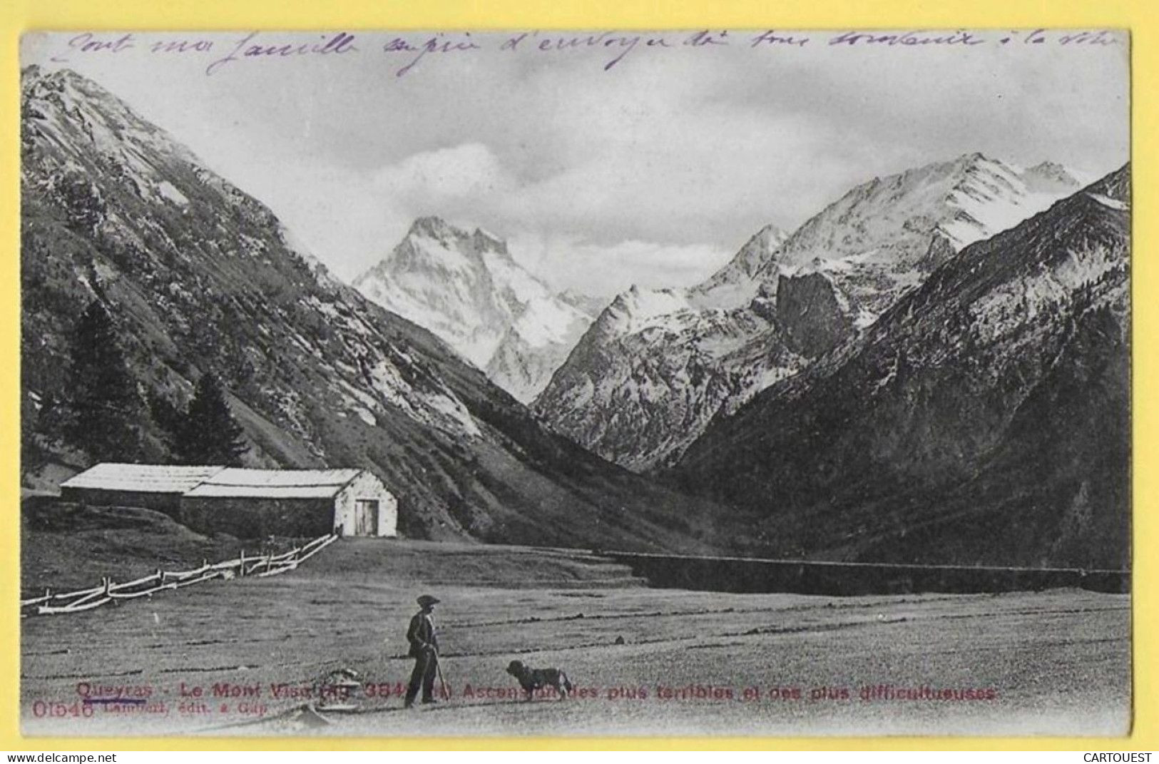 CPA LE QUEYRAS MONT-VISO Le Refuge (alt. 3.850 M.) Berger - Chien - Autres & Non Classés