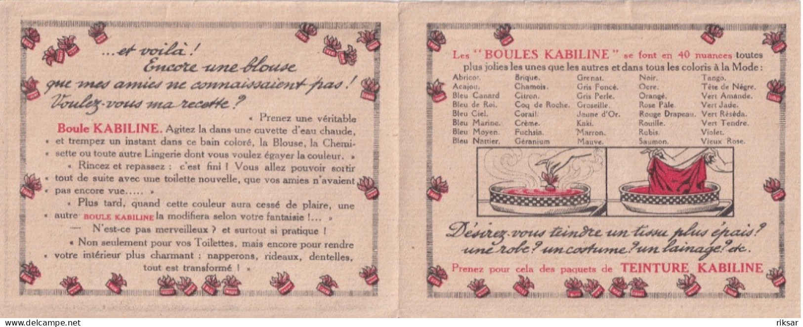 PUBLICITE(TEINTURE KABILINE) - Reclame