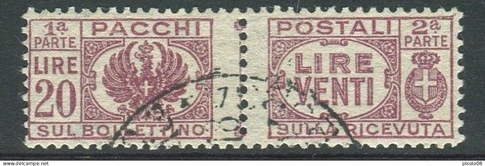 LUOGOTENENZA 1946 PACCHI POSTALI 20 LIRE USATA - Pacchi Postali