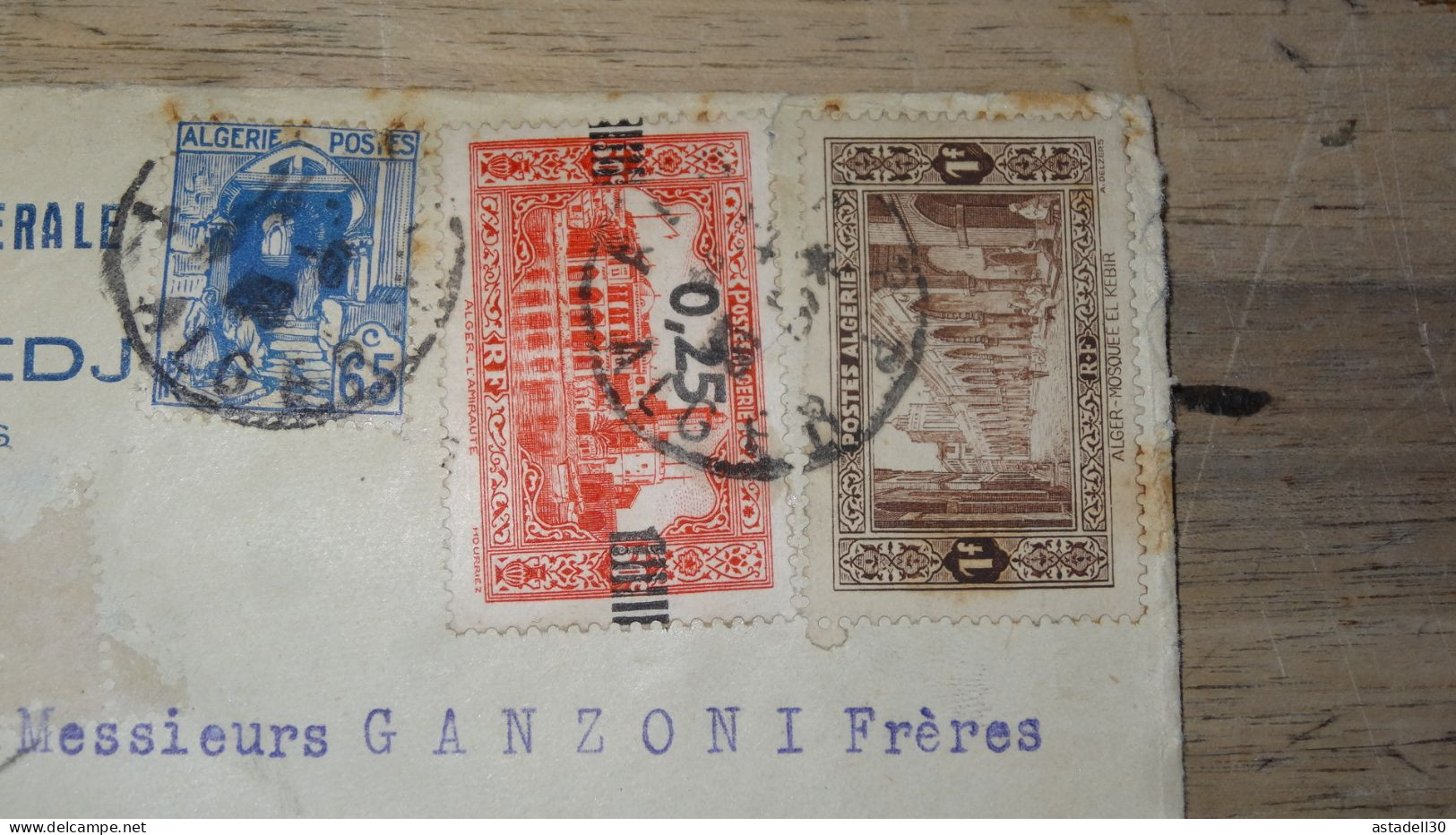 Enveloppe ALGERIE,  Avion, Alger , Taxe - 1939 ............ Boite1.......... 240424-6 - Lettres & Documents